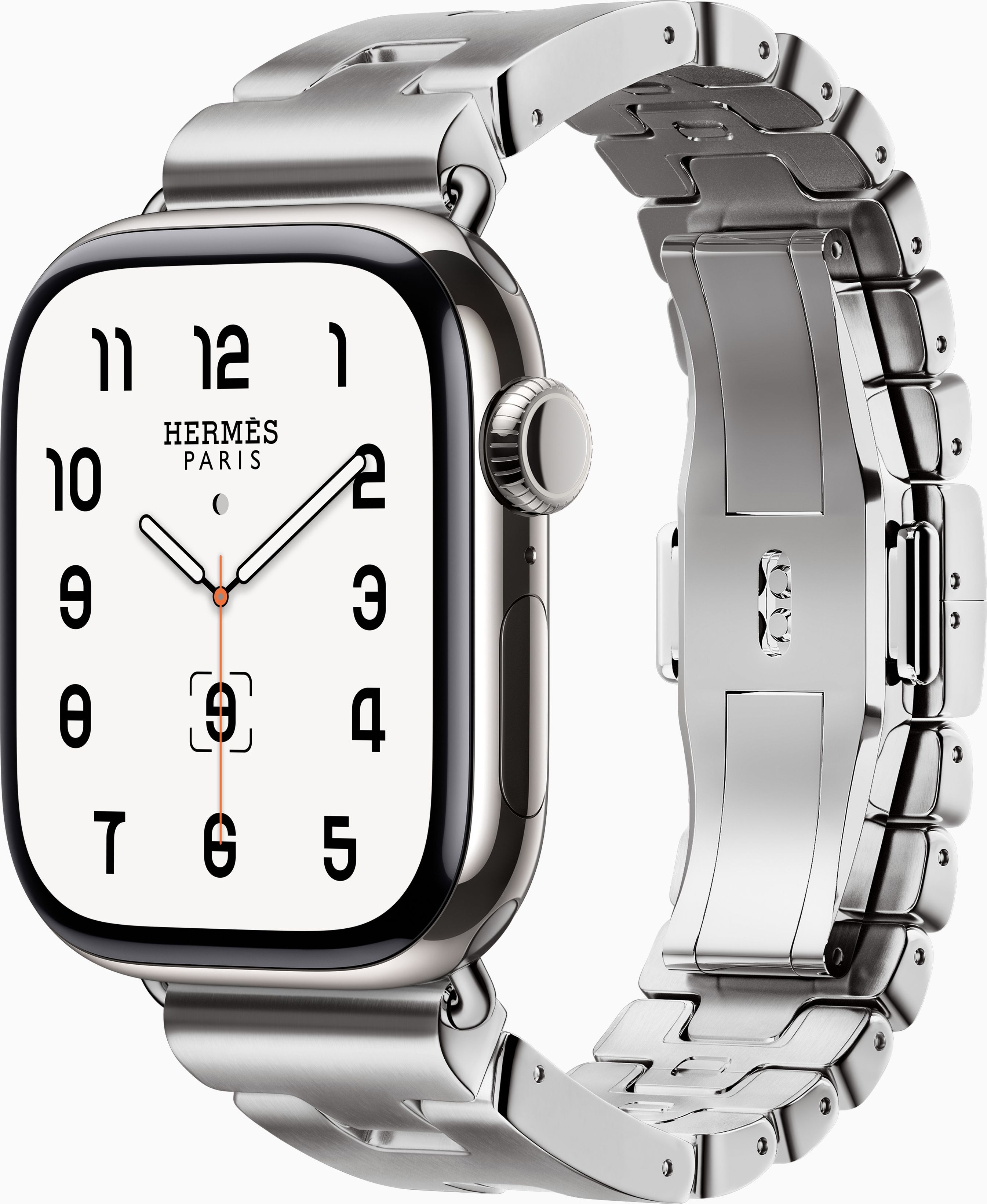 

Apple Watch Series 10 Hermes, 42 мм, титановый корпус, ремешок из нержавеющей стали, Серебристый, Watch Series 10 Hermes, 42 мм, титановый корпус, ремешок из нержавеющей стали