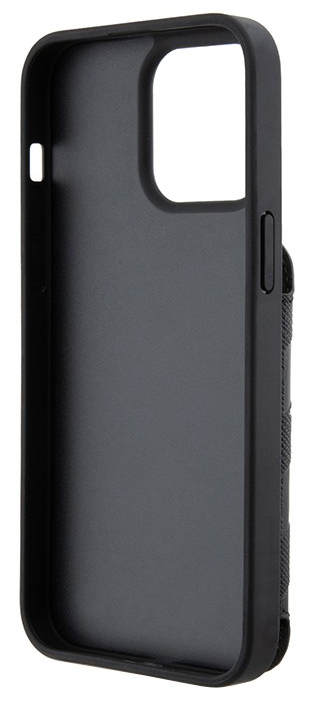 Чехол Karl Lagerfeld Saffiano Monogram Choupette Cardslot для iPhone 15 Pro, черный Фото-2