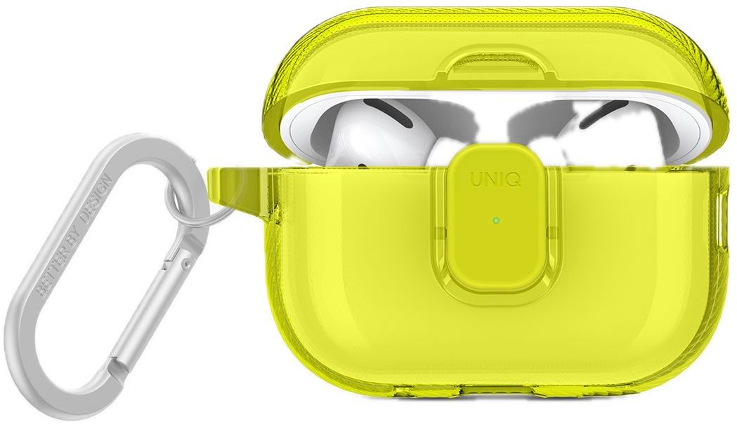 

Чехол Uniq Glase PRO TPU Lock Light Lime для AirPods Pro 2, зеленый, Чехол Glase PRO TPU Lock Light Lime для AirPods Pro 2, зеленый