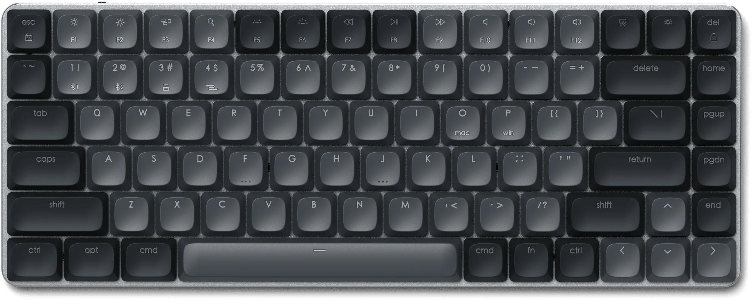  Satechi Клавиатура механическая с подсветкой SM1 Slim Mechanical Backlit Bluetooth Keyboard, темно-серый