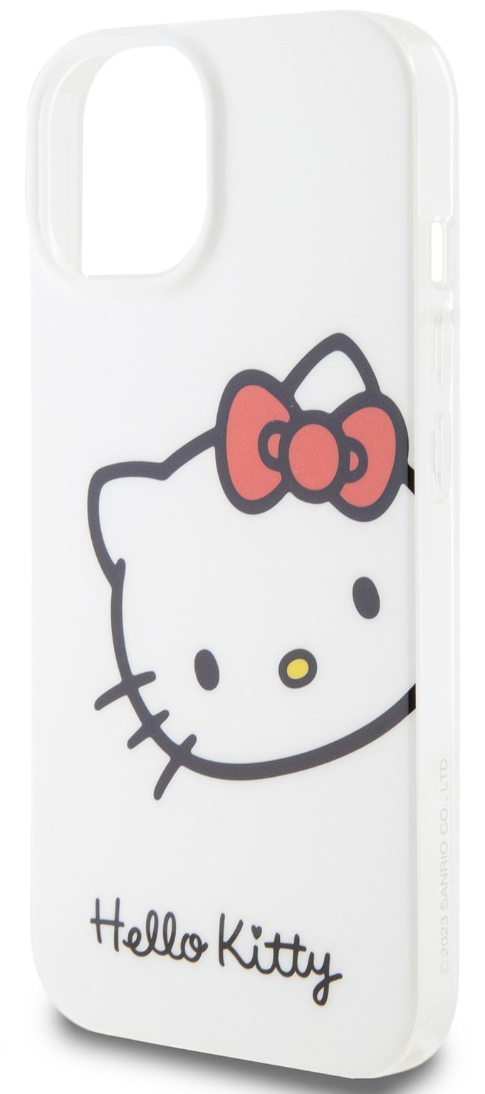 Бренд Чехол Hello Kitty Head для iPhone 15, белый