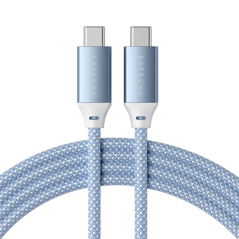 Кабель Satechi USB-C - USB-C, 2м, текстиль, синий