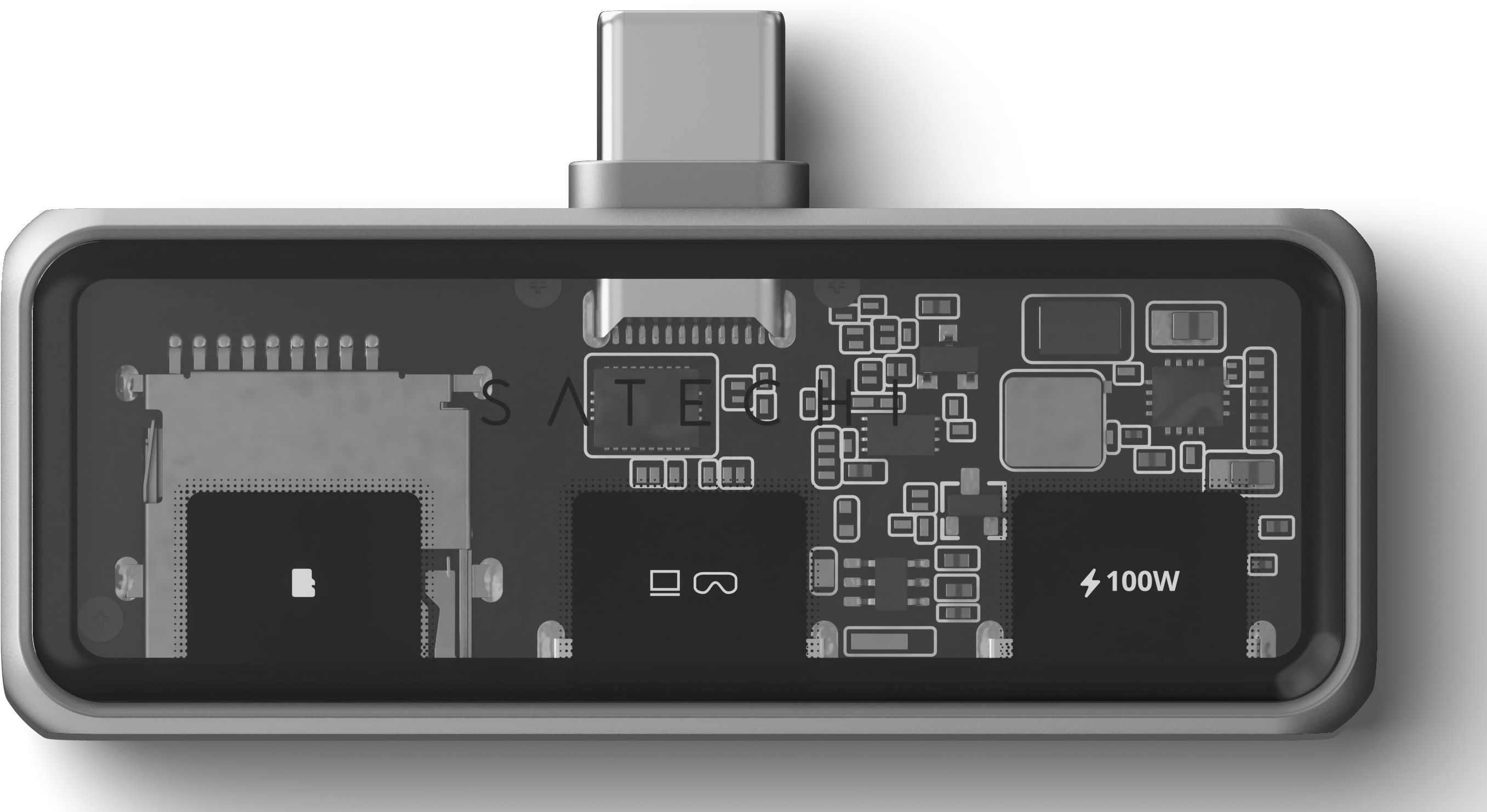 Адаптеры (переходники) Satechi Хаб Mobile XR Hub PD 100W with microSD, серый