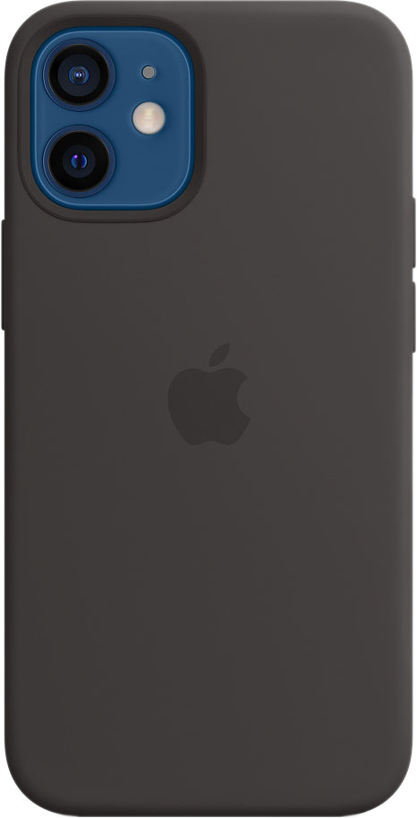 Чехол MagSafe для iPhone 12 mini, силикон, чёрный