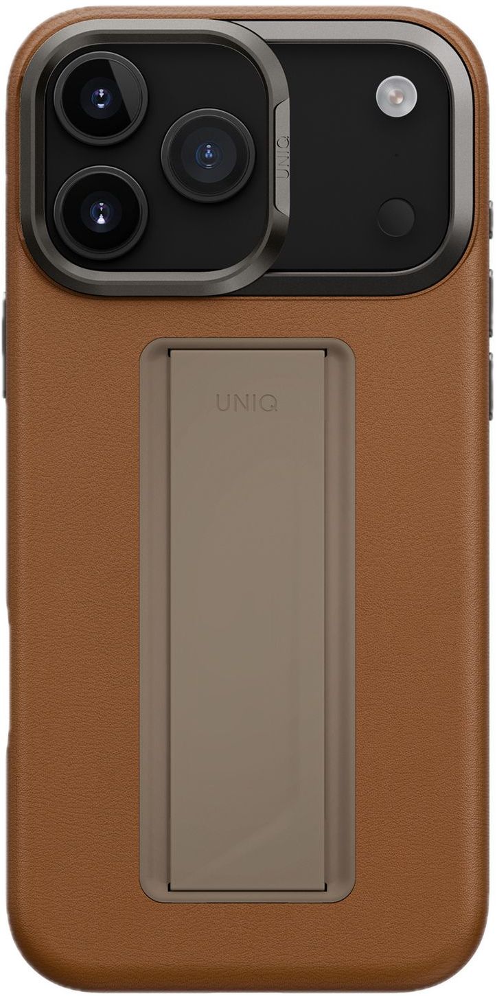 Чехол Uniq Heldro PRO Leatherette + FlexGrip Magsafe для iPhone 17 Pro Max, карамель