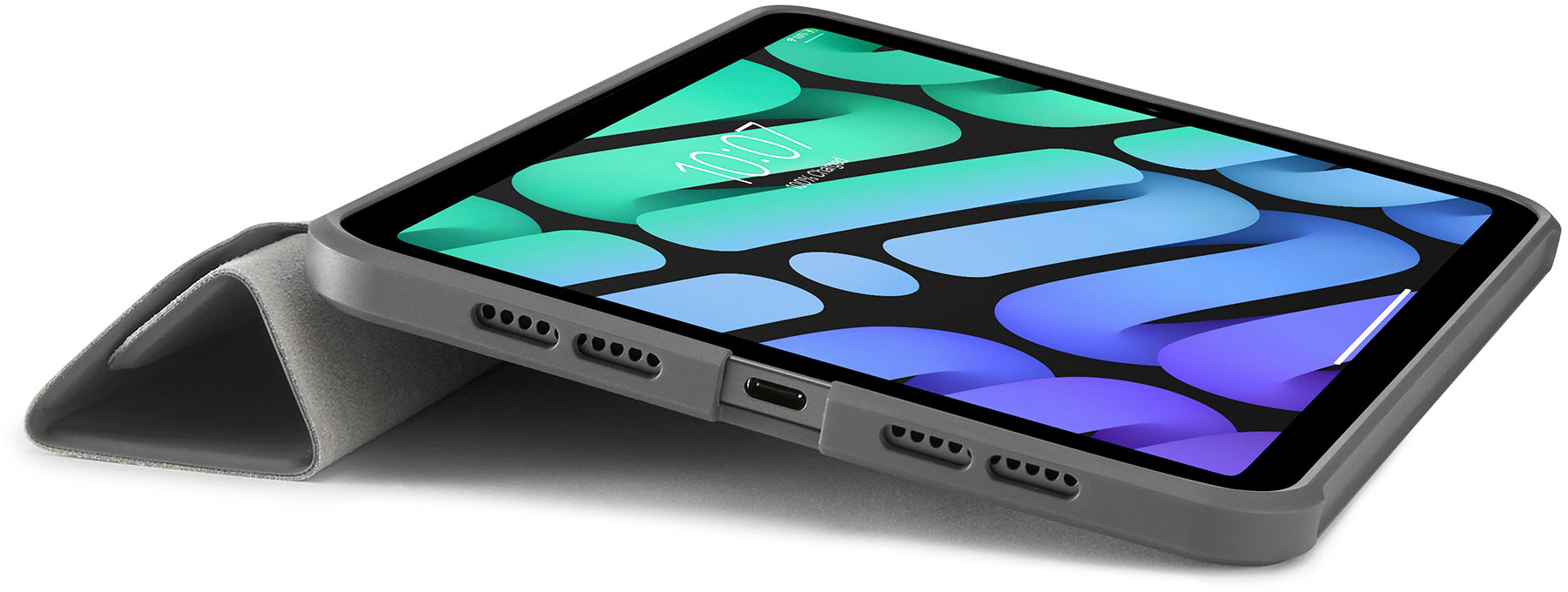 Чехол Pipetto Origami для iPad Mini 6, пластик, серый Фото-9