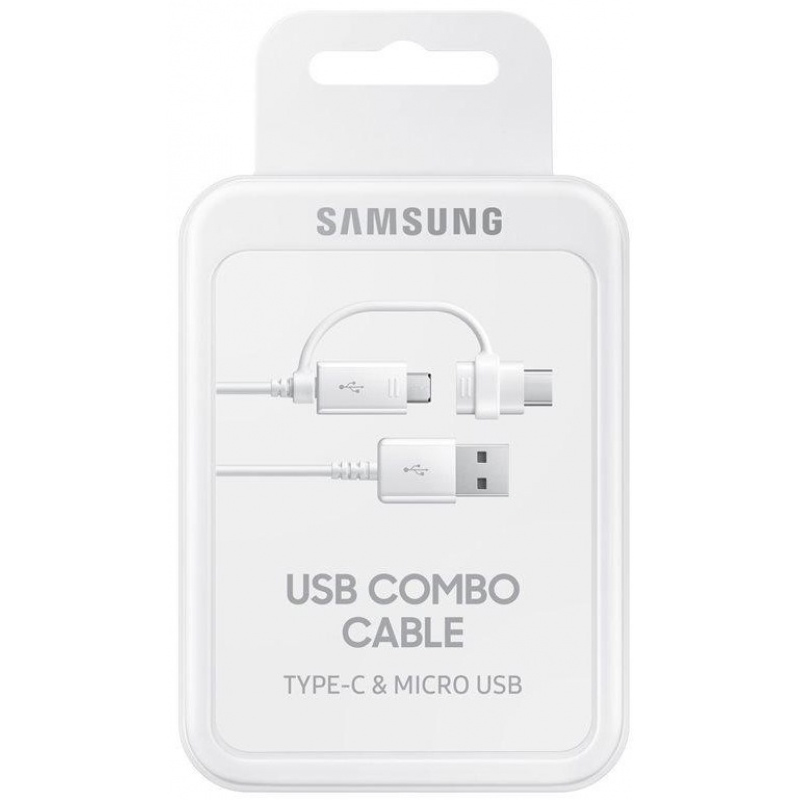 Кабель Samsung USB - microUSB, USB Type-C, белый Вид№4