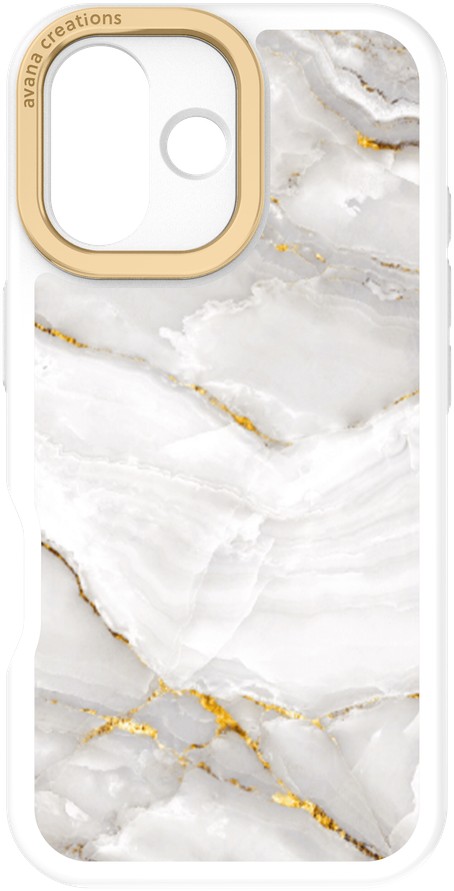 

Чехол Avana Marbly MagSafe для iPhone 17, жемчужно-белый