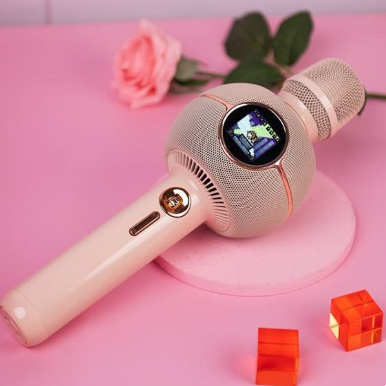 Караоке-микрофон Divoom StarSpark с динамиком, розовый Фото-8