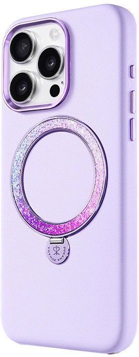Чехол PYNANA Dancing Circle Series MagSafe для iPhone 16 Pro, фиолетовый Фото-2