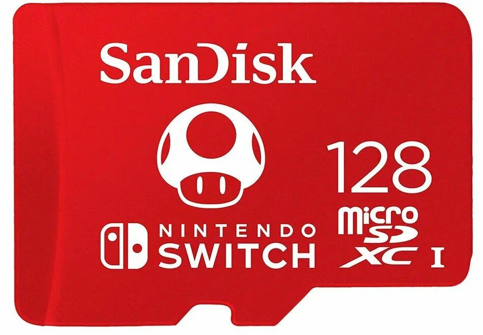 

Карта памяти SanDisk microSDXC Nintendo Switch 128 ГБ, красный, Карта памяти microSDXC Nintendo Switch 128 ГБ, красный
