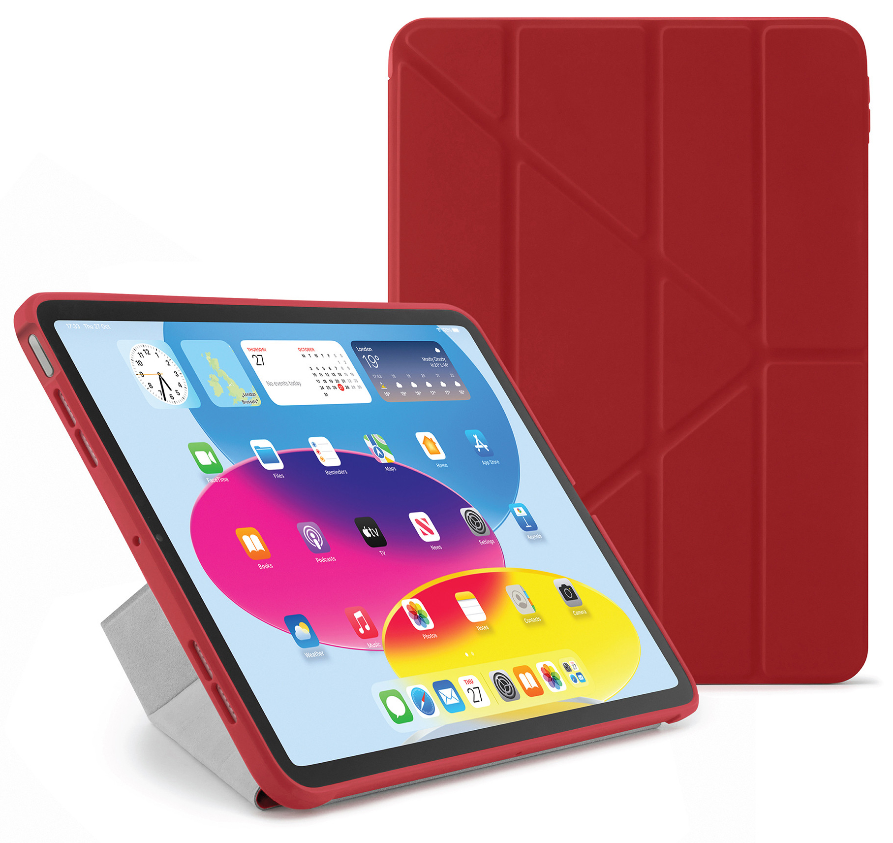 Бренд Чехол Pipetto для iPad 10.9 (2022) Origami Case, темно-красный