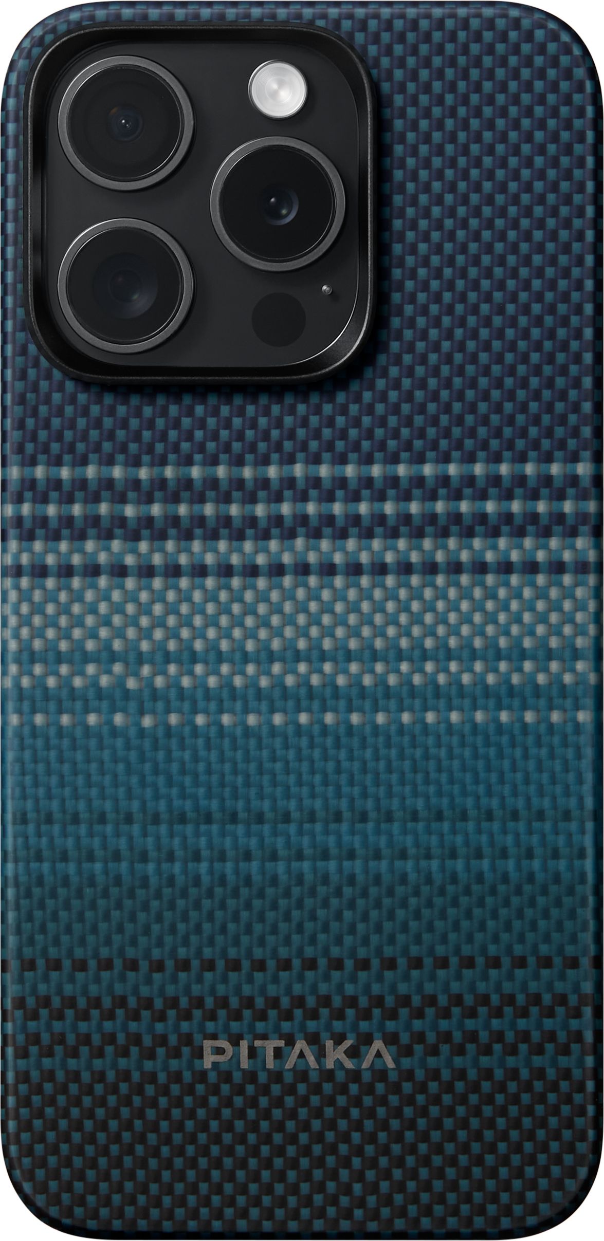 Бренд Чехол Pitaka Fusion Weaving MagEZ Case 5 для iPhone 15 Pro Max, кевлар, синий