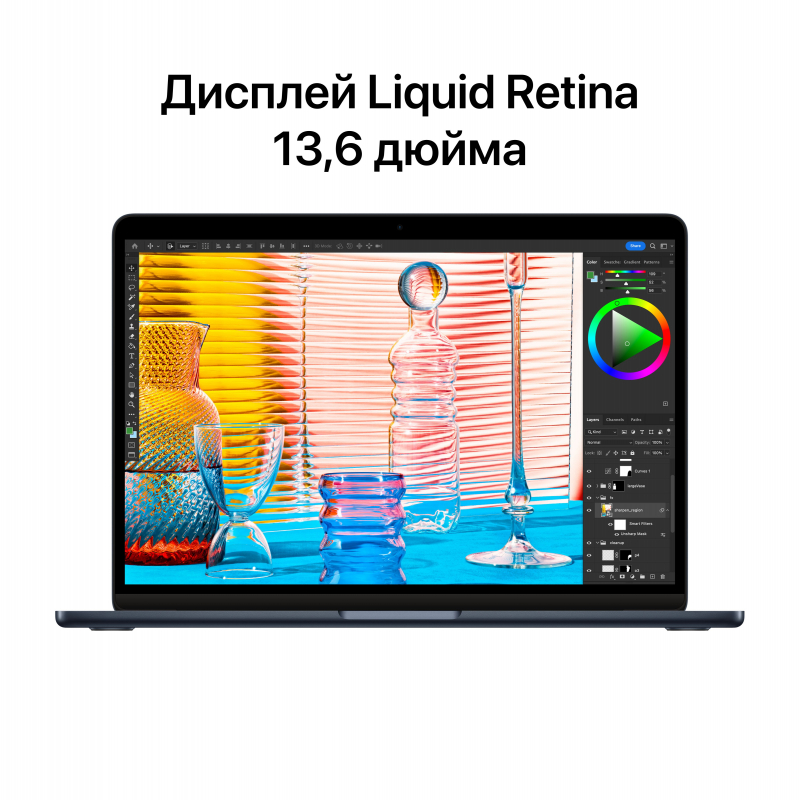 Apple MacBook Air 13" (M2, 8C CPU/8C GPU, 2022), 16 ГБ, 256 ГБ SSD, «полуночный черный» Фото-4