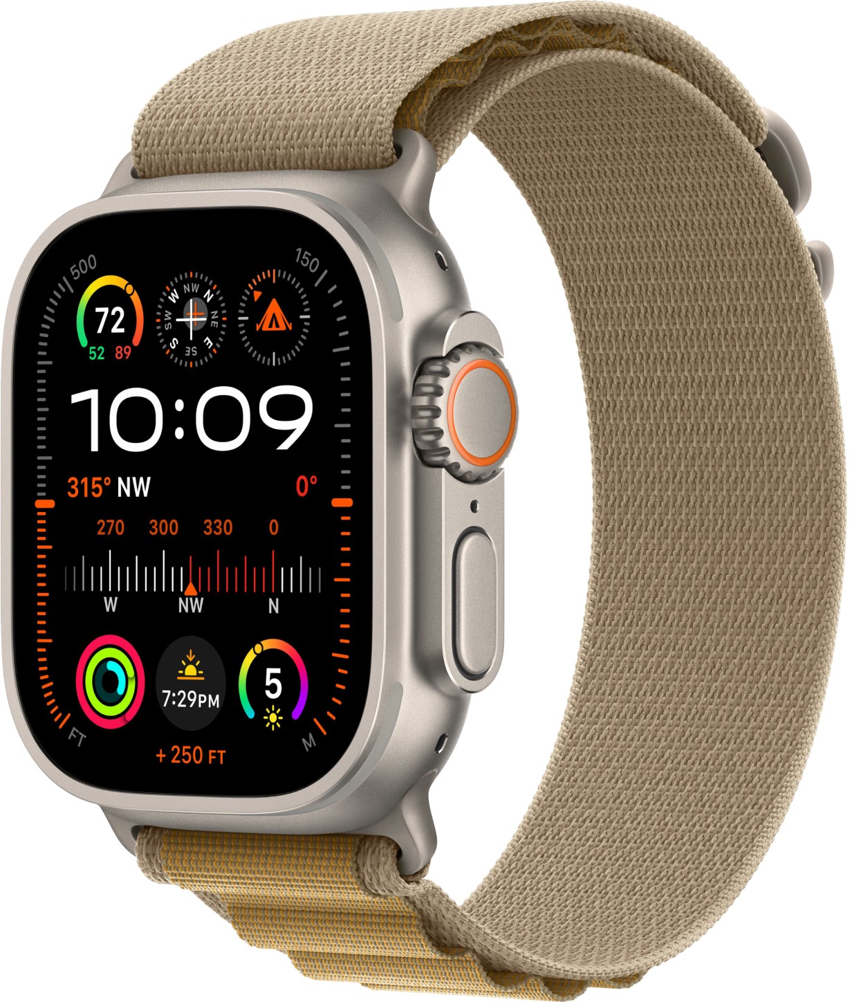 

Apple Watch Ultra 2 GPS + Cellular, 49 мм, корпус из бежевого титана, ремешок Alpine цвета "загар", размер M, «загар», Watch Ultra 2 GPS + Cellular, 49 мм, корпус из бежевого титана, ремешок Alpine цвета "загар", размер M