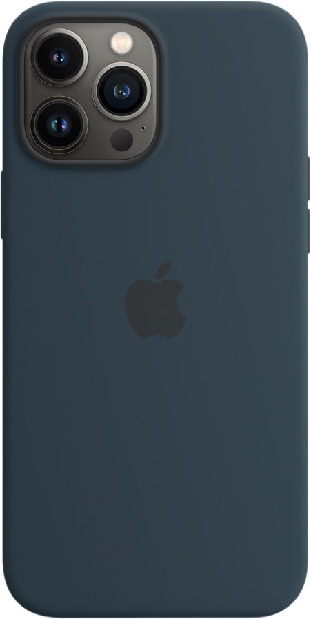 Чехол MagSafe для iPhone 13 Pro Max, силикон, «синий омут»