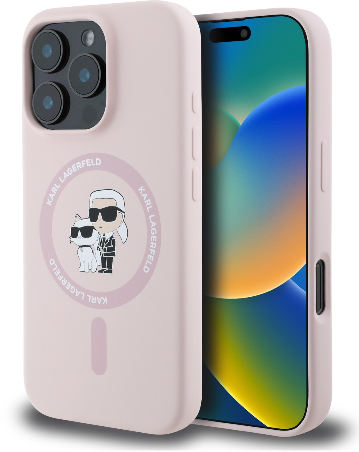 

Чехол Karl Lagerfeld Liquid NFT & Choupette MagSafe для iPhone 16 Pro, розовый, Чехол Liquid NFT & Choupette MagSafe для iPhone 16 Pro, розовый