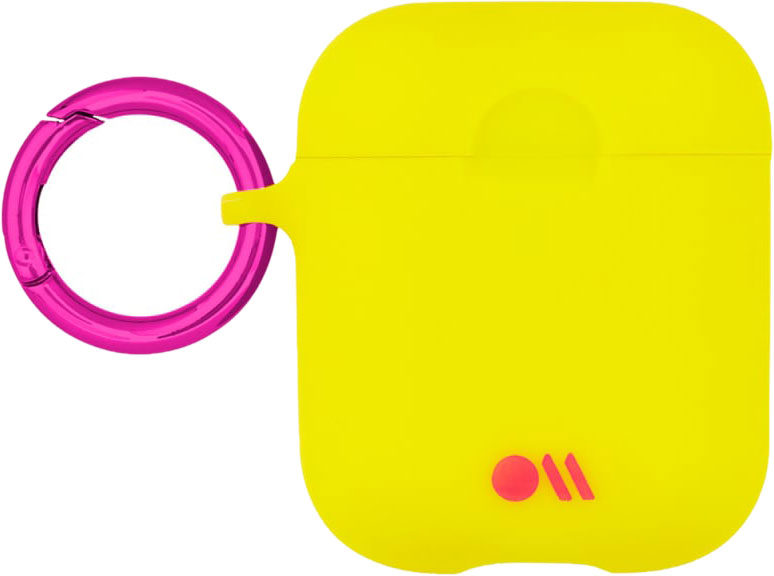

Чехол с карабином Hook Ups для AirPods (1/2-го поколения), желтый + розовый