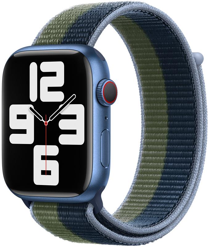 

Apple Спортивный браслет для Watch 45 мм, «синий омут/зелёный мох»