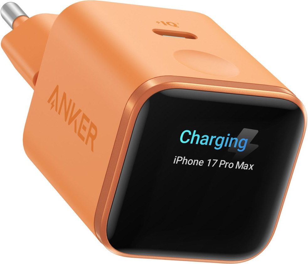Сетевое зарядное устройство Anker Nano Smart display, 45Вт, оранжевый