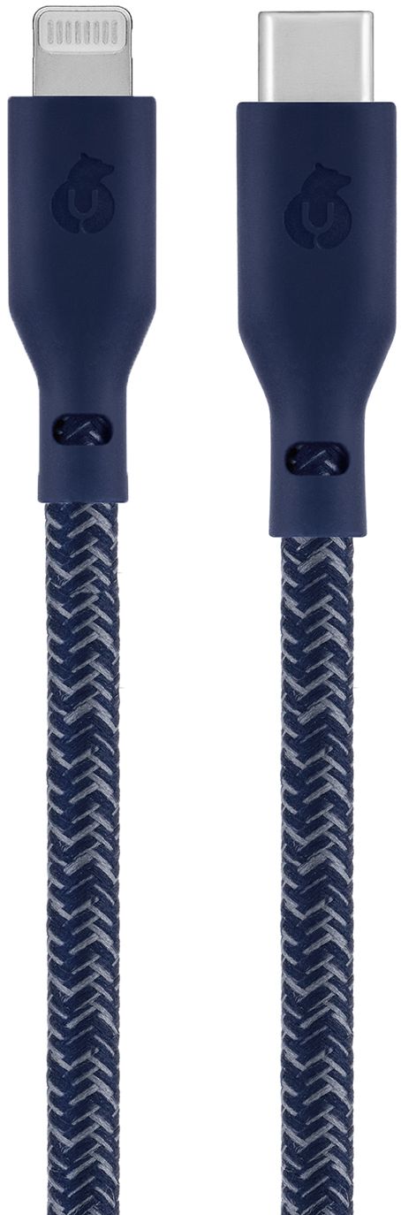 Кабель uBear Trend Cable USB-C - Lightning, 1.2 м, нейлон, синий