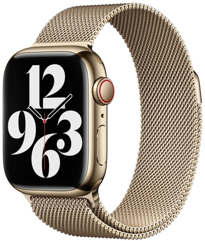 Браслет для Apple Watch 45 мм, миланский сетчатый, золотой