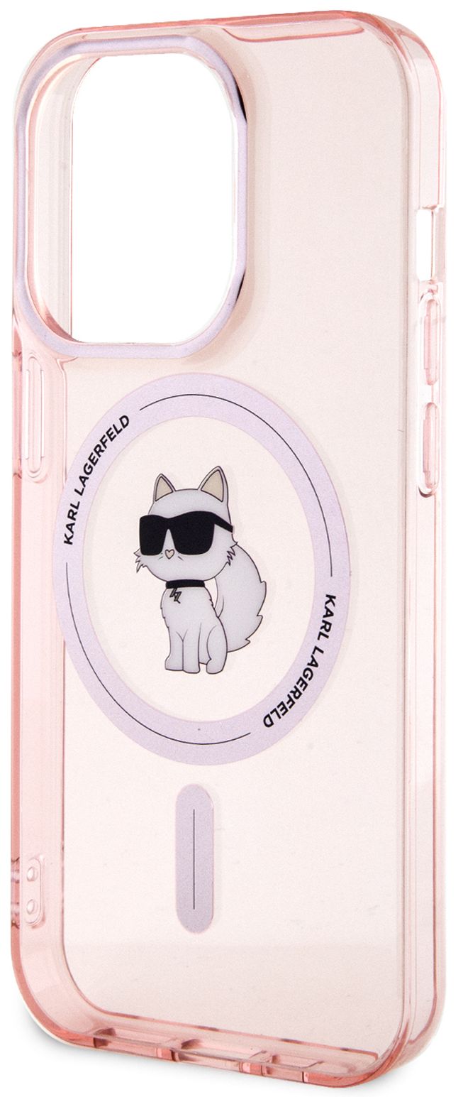 Бренд Чехол Karl Lagerfeld NFT Choupette для iPhone 15 Pro Max MagSafe, розовый