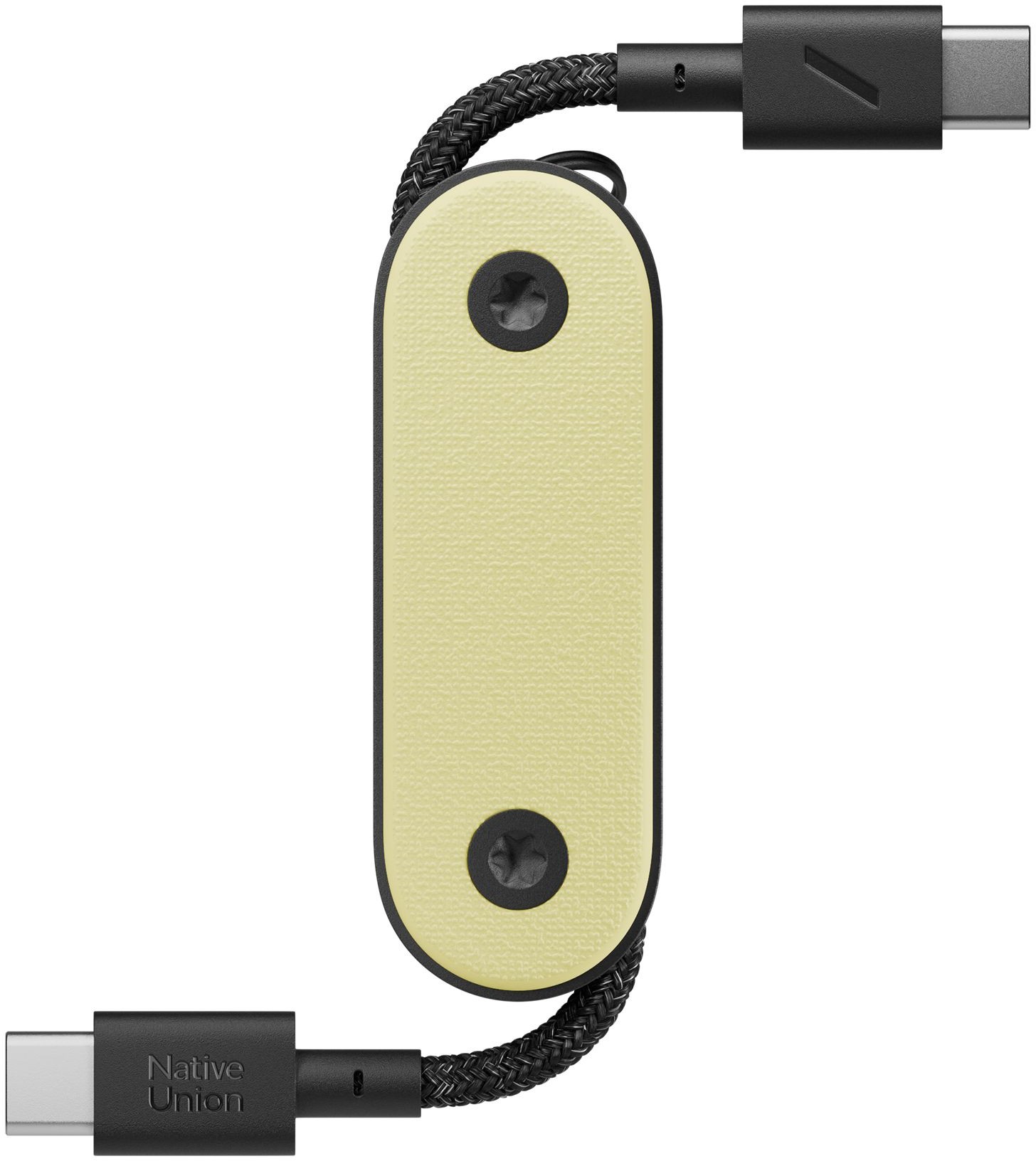 Брелок Native Union Pocket + кабель USB-С - USB-С, пластик, лимонный