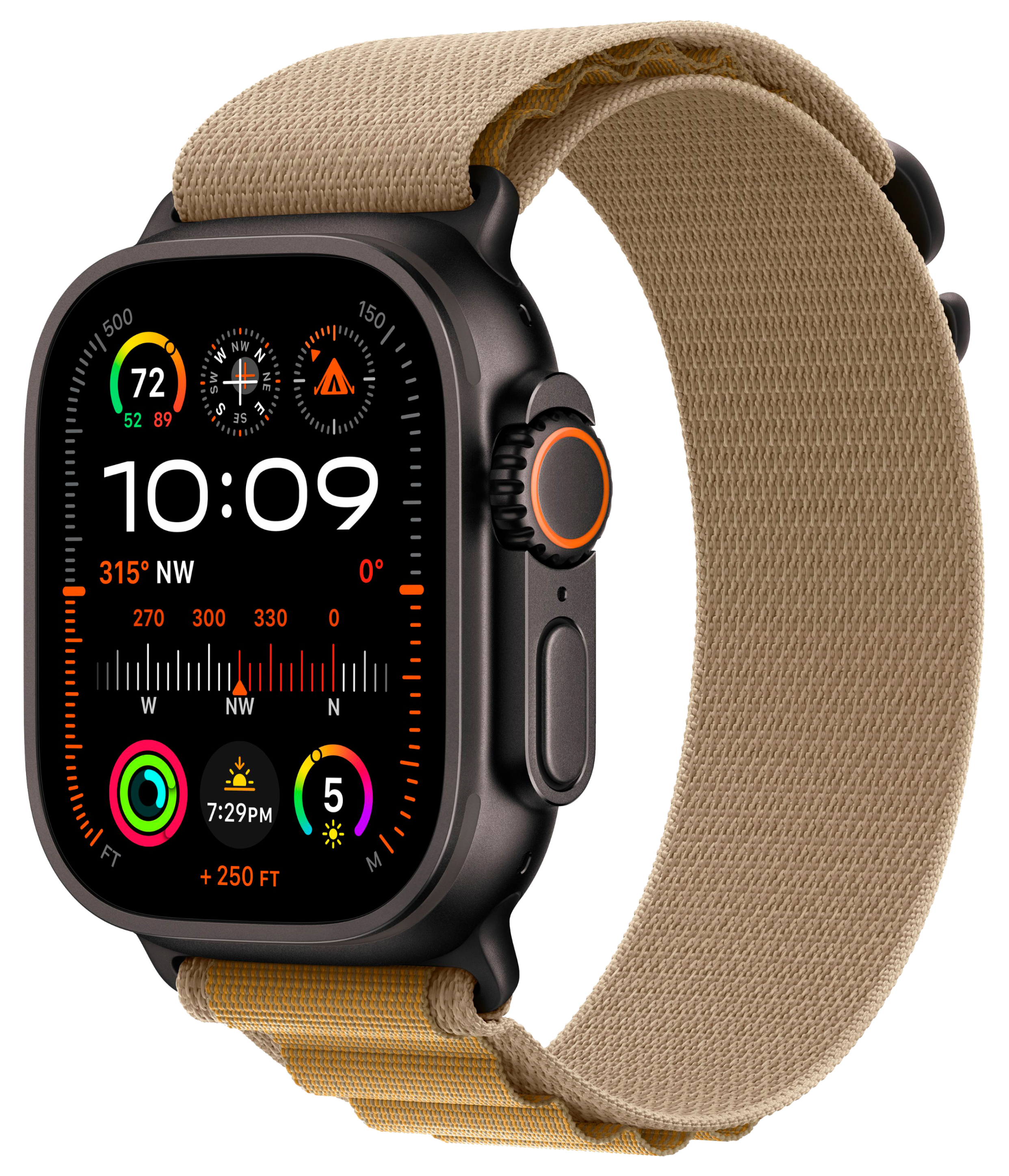 

Apple Watch Ultra 2 GPS + Cellular, 49 мм, корпус из черного титана, ремешок Alpine цвета "загар", размер M, «загар», Watch Ultra 2 GPS + Cellular, 49 мм, корпус из черного титана, ремешок Alpine цвета "загар", размер M
