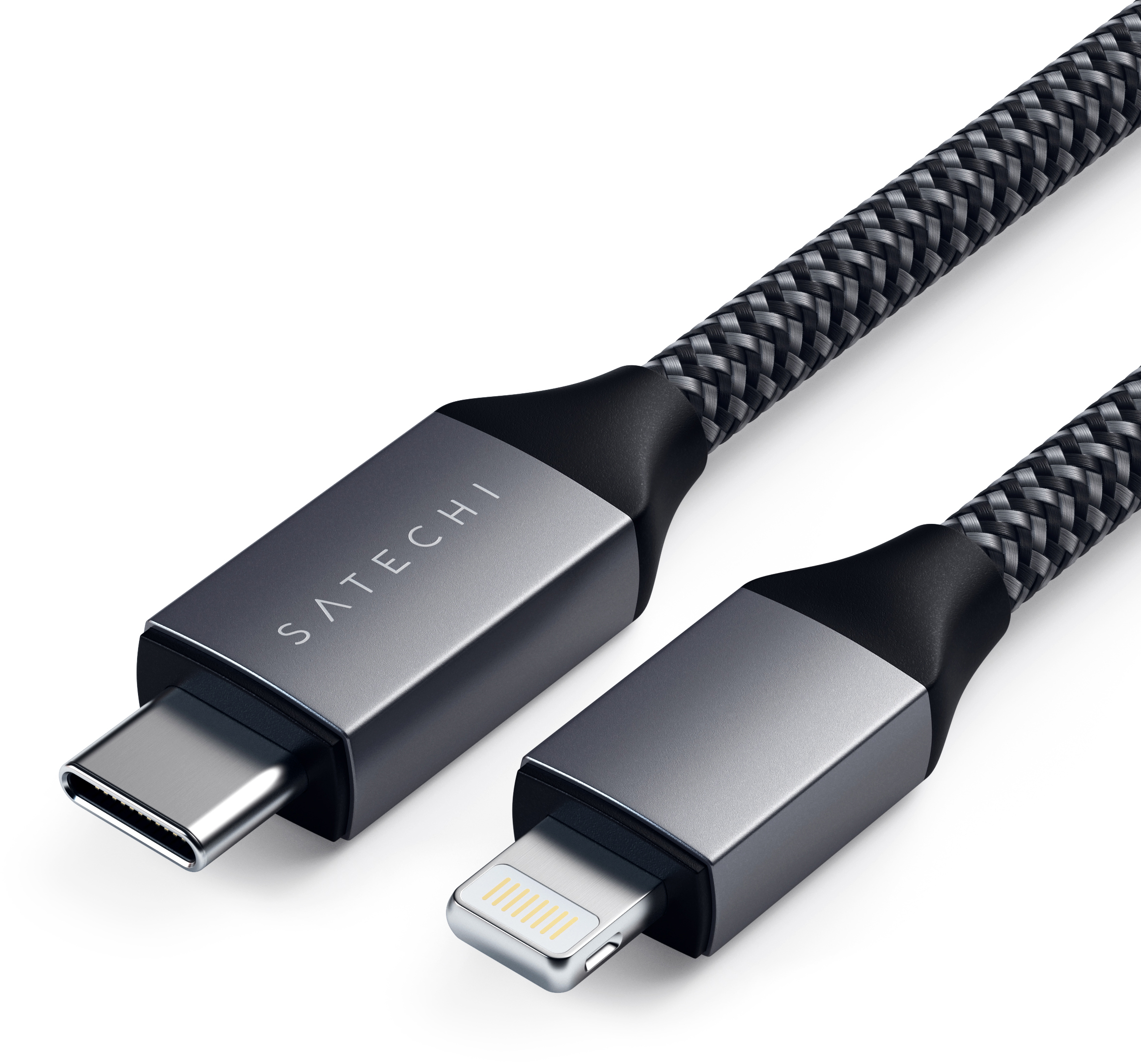 Кабель Satechi USB-C - Lightning (1,8 м), «серый космос» Вид№2