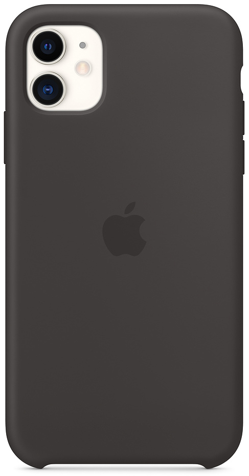 Чехол для iPhone 11, силикон, черный