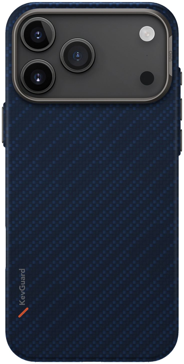 

Чехол Uniq KEVA EDGE Full Kevlar Rust Magsafe для iPhone 17 Pro Max, синий, Чехол KEVA EDGE Full Kevlar Rust Magsafe для iPhone 17 Pro Max, синий