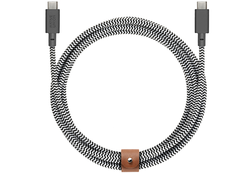 Native Union Кабель Belt USB-C/USB-C (2,4 м), зебра