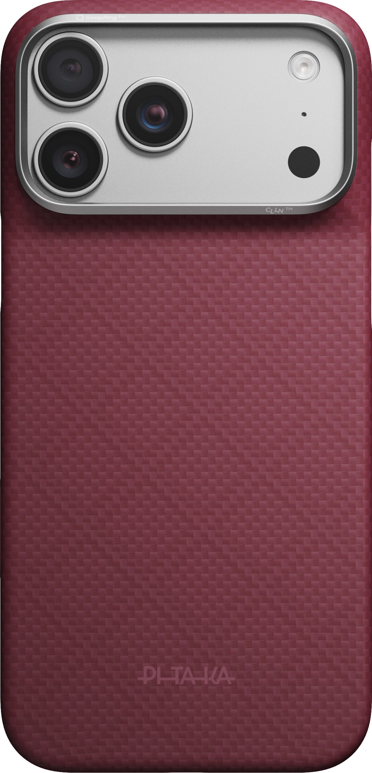 Чехол Pitaka Argyle Edge Case для iPhone 18 Pro Max, бургунди