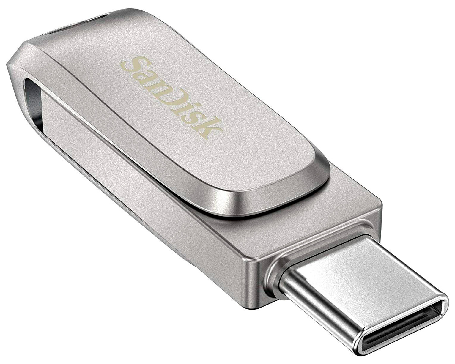 Флэш-накопитель SanDisk Ultra Dual Drive Luxe USB-C, 512GB, серебристый