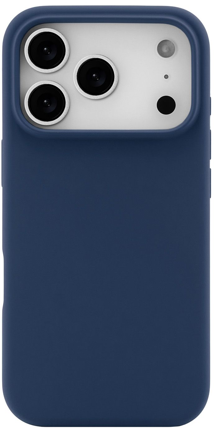 

Чехол moonfish MagSafe для iPhone 17 Pro, силикон, soft-touch, синий, Темно-синий, Чехол MagSafe для iPhone 17 Pro, силикон, soft-touch, синий