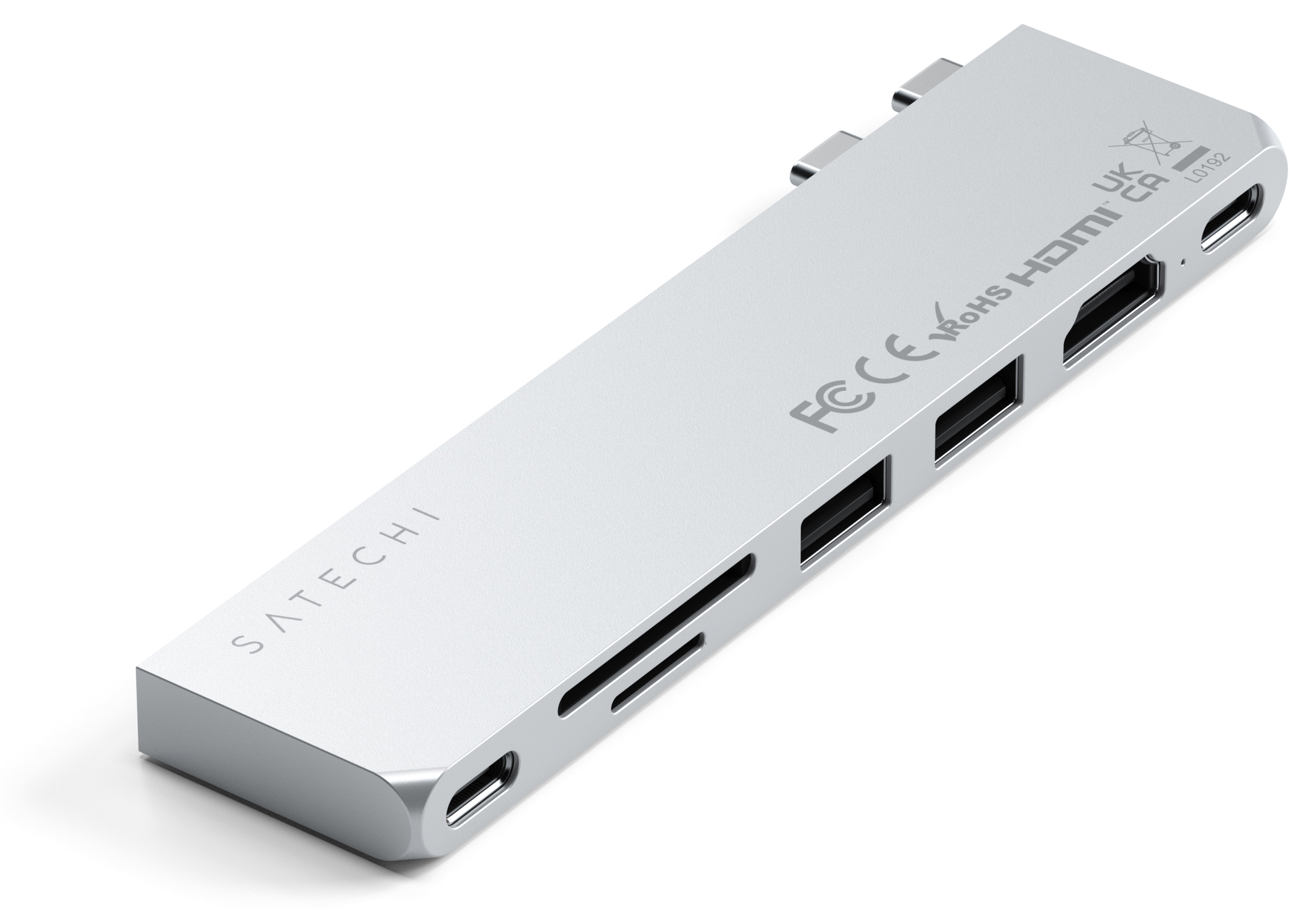 Адаптер Satechi USB-C Pro Hub Slim, серебристый