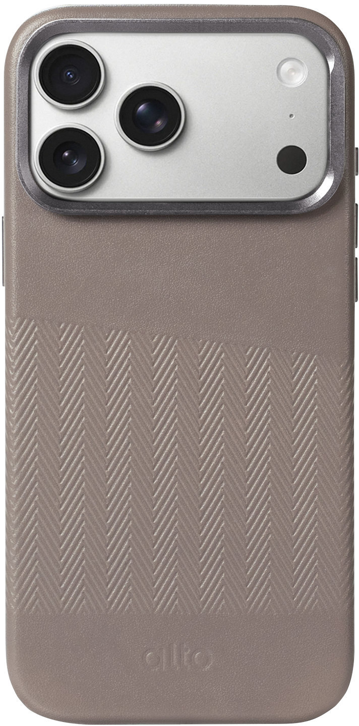 

Чехол Alto Herring для iPhone 17 Pro Max, MagSafe, кожа, серый, Чехол Herring для iPhone 17 Pro Max, MagSafe, кожа, серый