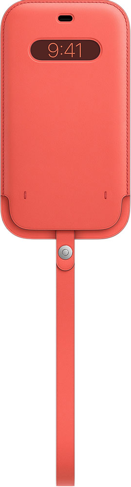 Чехол-конверт MagSafe для iPhone 12 Pro Max, кожа, «розовый цитрус»