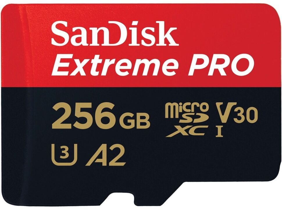Карты памяти SanDisk Карта памяти Extreme Pro microSDXC 256 ГБ, черный+красный