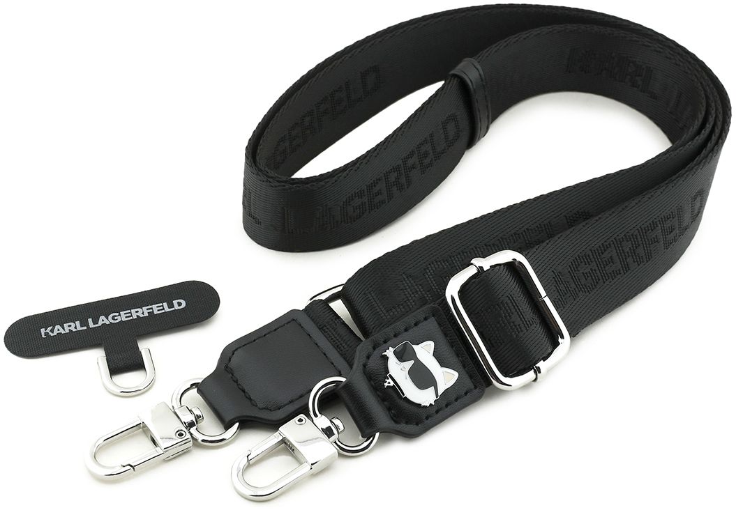 

Ремешок Karl Lagerfeld Crossbody NFT Choupette, черный, Ремешок Crossbody NFT Choupette, черный