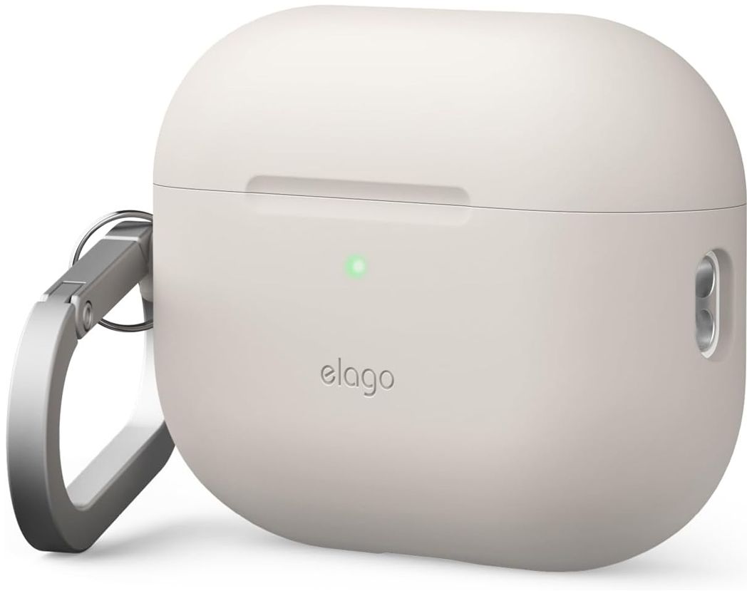 

Чехол Elago Silicone Hang Stone для AirPods Pro 3, силикон, серый, Чехол Silicone Hang Stone для AirPods Pro 3, силикон, серый