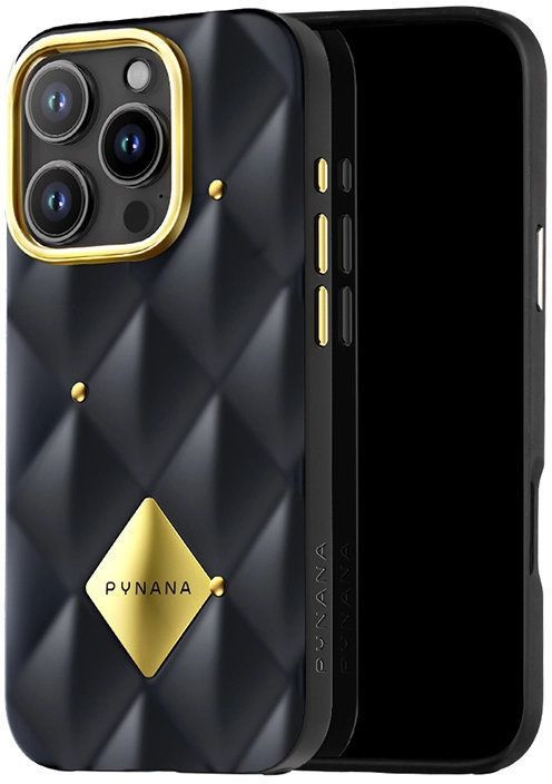 Чехол PYNANA Metal Diamond Series для iPhone 16 Pro Max, черный Фото-3