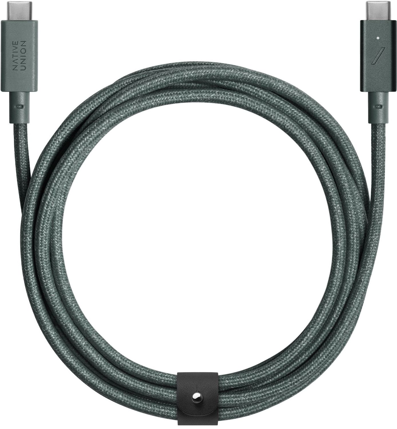   restore Native Union Кабель Belt Cable USB-С - USB-С, 2,4 м, пластик, серо-зеленый