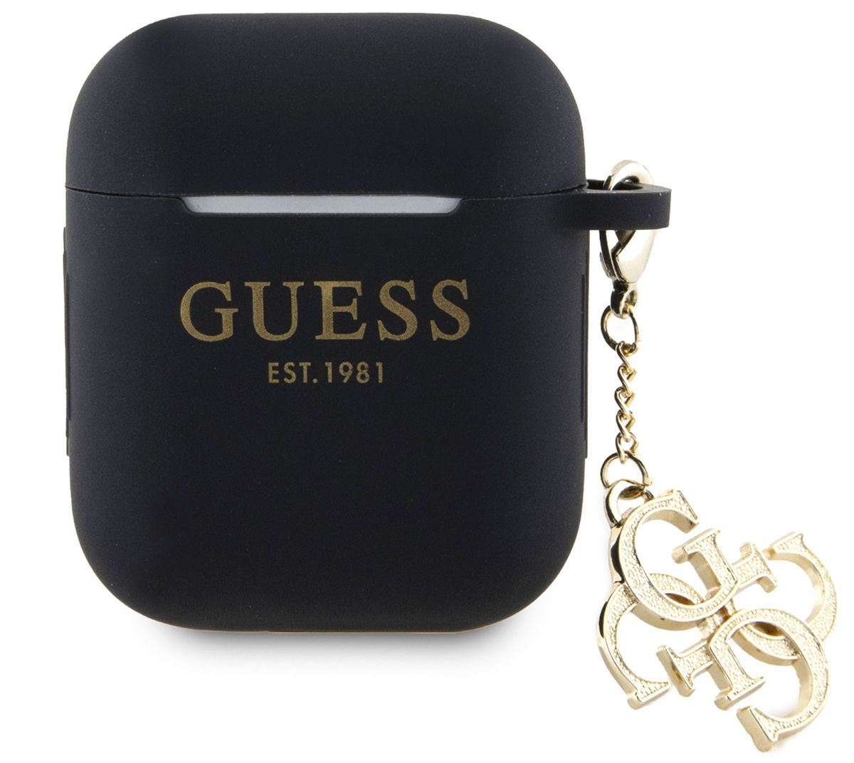 Бренд Чехол Guess Diamond Charm для Airpods 1/2, черный