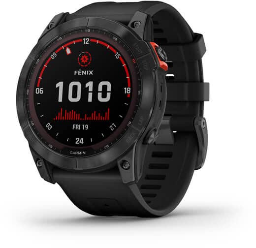 Умные часы Garmin Fenix 7X Solar, серый с черным ремешком