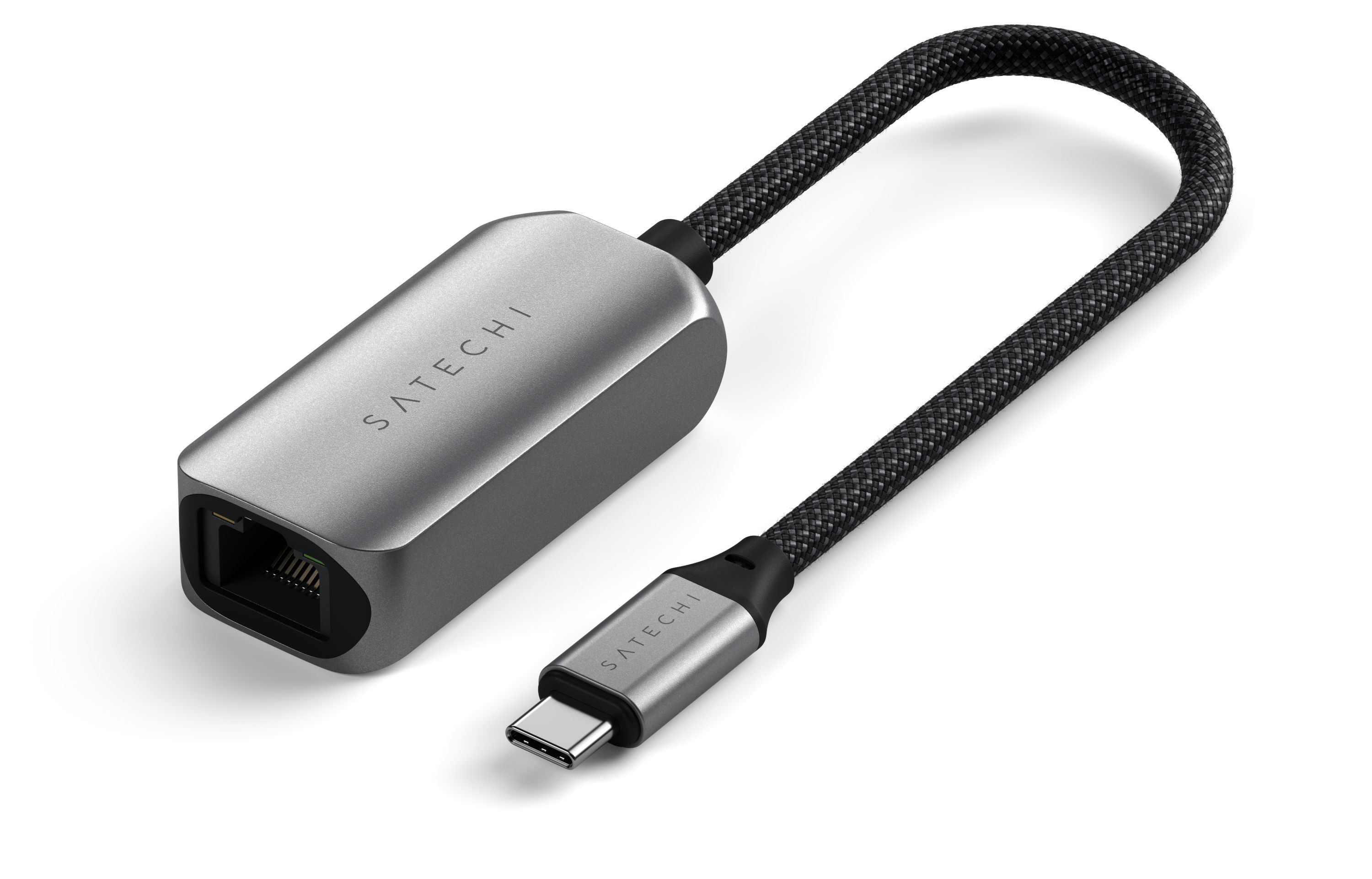 Адаптер Satechi USB-C - Ethernet, серый космос