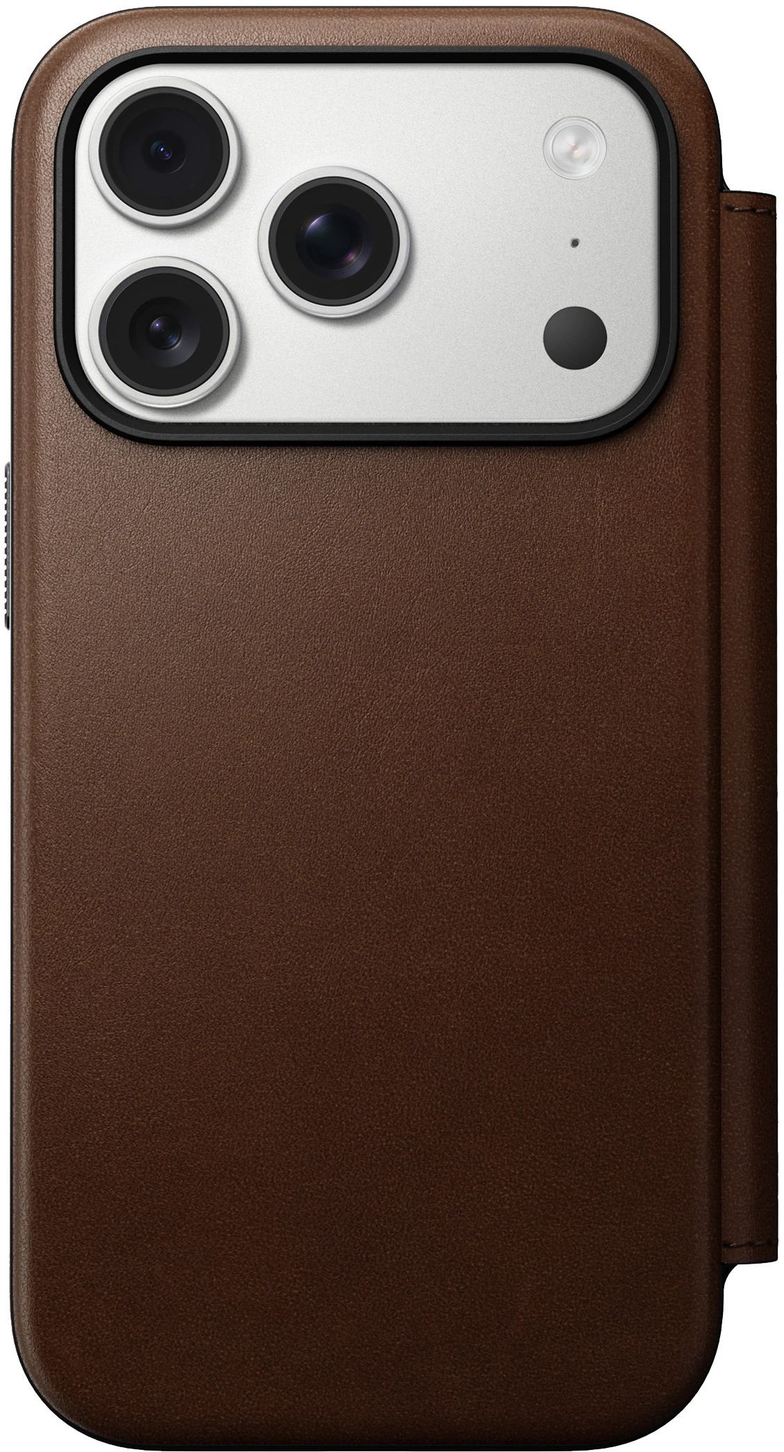 

Чехол Nomad Modern Folio MagSafe для iPhone 17 Pro, кожа, коричневый, Темно-коричневый, Чехол Modern Folio MagSafe для iPhone 17 Pro, кожа, коричневый