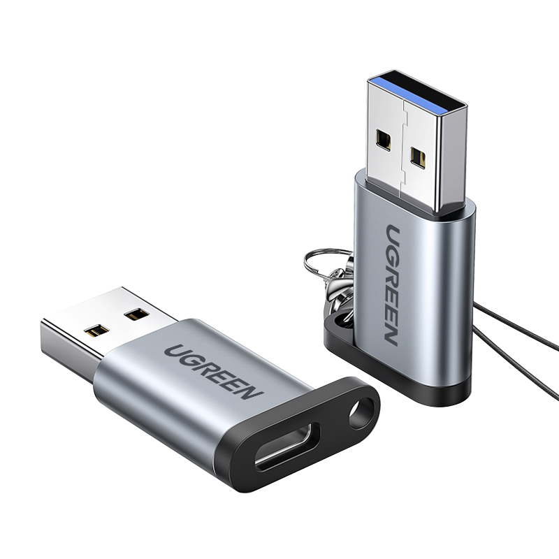 

UGREEN Адаптер US276 USB-A - USB-C, серый