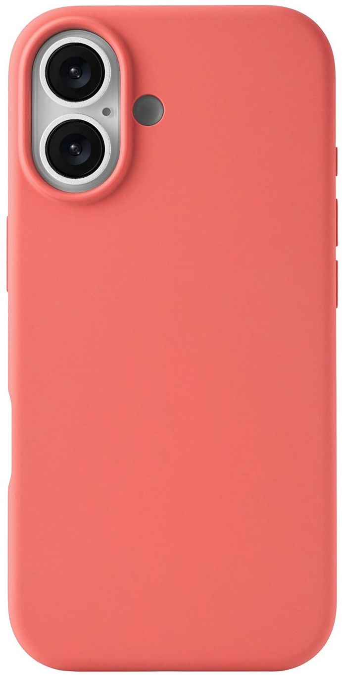 

Чехол uBear Touch Case MagSafe для iPhone 17, soft-touch, коралловый, Чехол Touch Case MagSafe для iPhone 17, soft-touch, коралловый